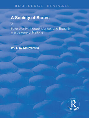 cover image of A Society of States